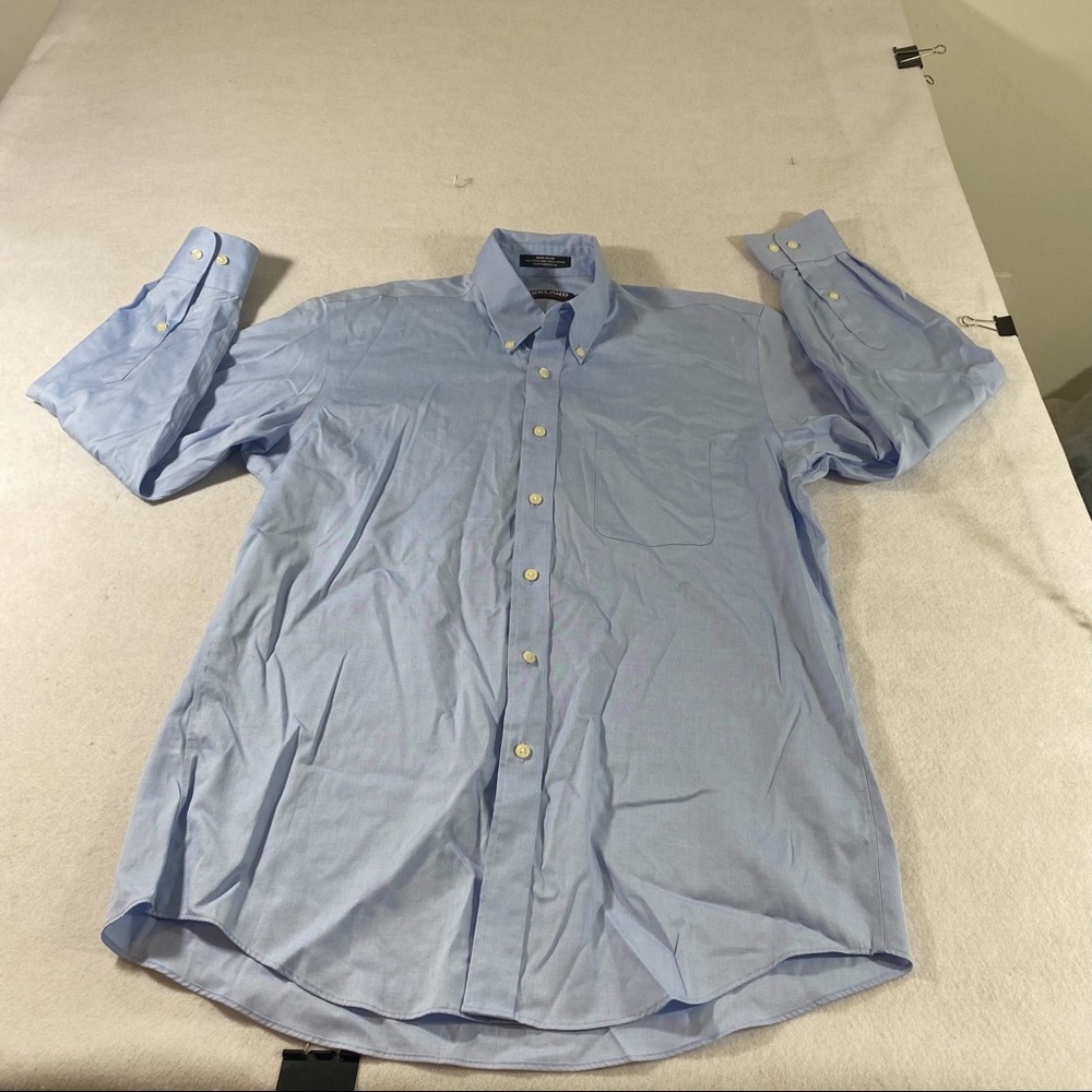 Kirkland Button Down Shirt blue Long Sleeve 16/32 Men Casual Shirt
